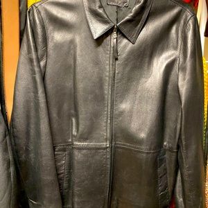 Buttery soft, black leather, Prada jacket. Size Large